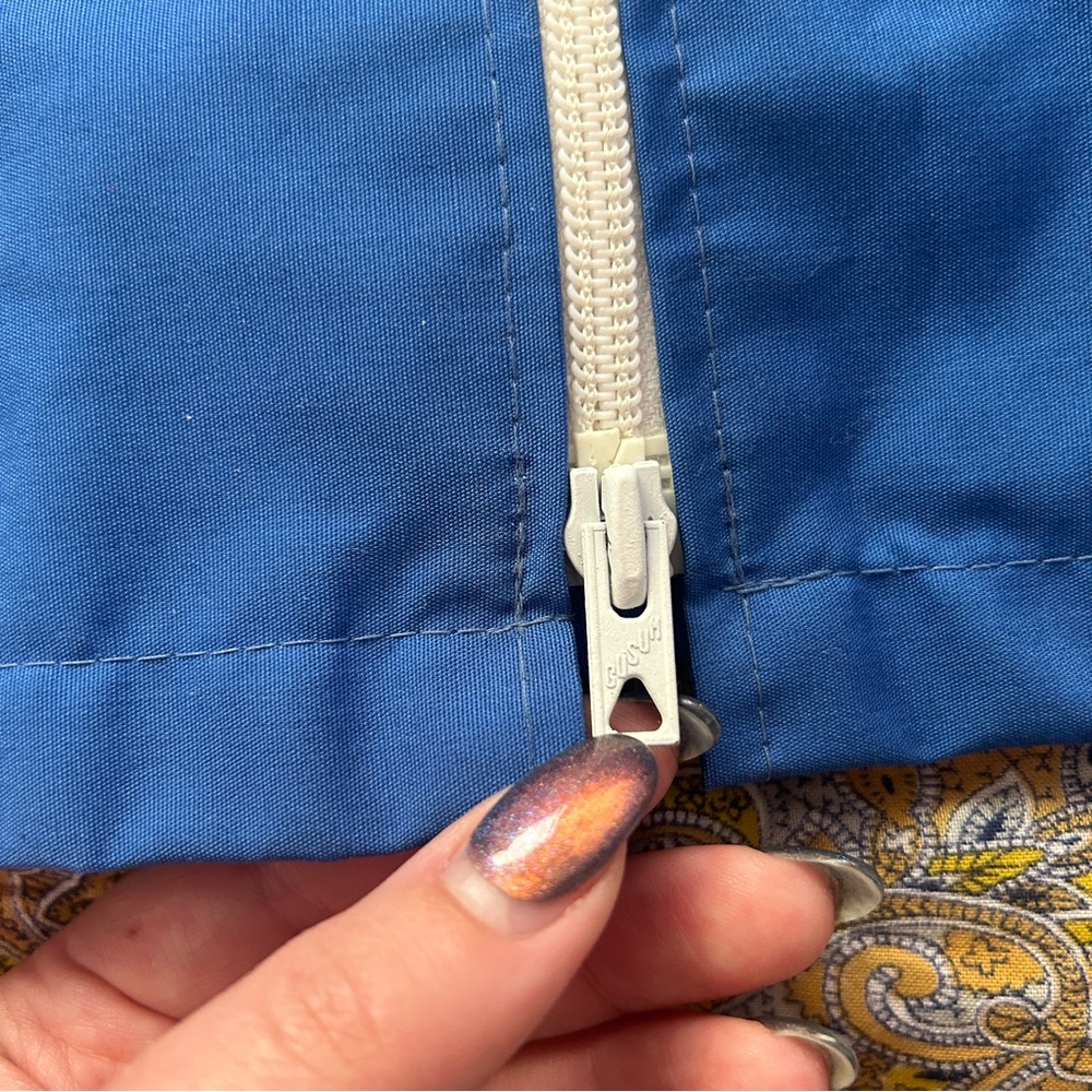 Vintage 70s 80s Tenson Sweden Blue & Navy Zip Windbreaker Streetwear Jacket - Picture 6 of 16